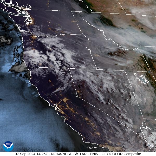 Saturday morning’s satellite shows widespread smoke over much of Montana from regional wildfires.